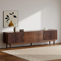 Mid Century Modern TV Stand for 90 inch TV, 78.7" Walnut TV Console with 2 Storage Cabinet & 2 Drawers, Entertainment Center, Media Console for Living Room/Bedroom
