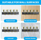 TSUMAZRURE Screwdriver Wall Rack, Screw Driver Holder and Screwdriver Rack, Tool Organizer Rack with Screw Driver Holders Organizers, Wall Mounted Tool Rack for Garage Tool Storage Rack (black)