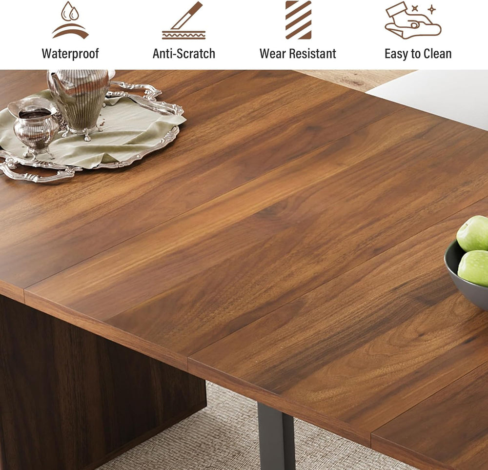 weselon 42"-105" Extendable Dining Table for 4-12, Expandable Oval ...