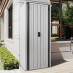 AECOJOY Outdoor Storage Cabinet Waterproof with Shelves, Vertical Tall Outdoor Cabinet Weatherproof, Garden Sheds & Outdoor Storage Clearance Cabinet Storage for Outside in White