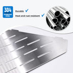 FerdY 2-Pack 10" Brushed Nickel Recessed Corner Shower Shelf, for Tiled Bathroom Walls, 304 Stainless Steel Floating Shelf, Shower Caddy Storage Shelves, No Drilling Required, Striped Diamond
