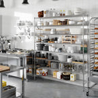 14" Deep x 72" Wide x 86" Height Wire Shelving Kit | 8-Tier | NSF Commercial Storage Rack Unit
