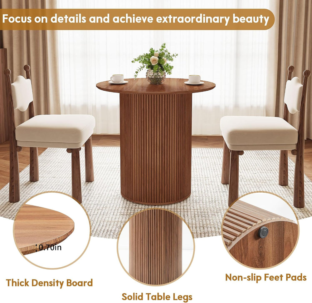 AVZEAR 31.5" Round Dining Table for 2 People, Small Kitchen Dinner Table...