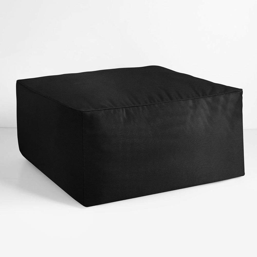 Sorra Home Sunbrella Corded Pouf Cushion - Square, Outdoor Stuffed Plush Otto...