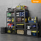 Heavy Duty Storage Shelving Unit (72" H x 35" W x 16" D) | Adjustable 5-Tier Metal Rack, Standing Utility Shelves, Garage, Basement, Pantry, Kitchen, Warehouse, 3000 lbs Capacity