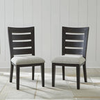 Signature Design by Ashley Galliden Urban Armless Upholstered Dining Chair, Set of 2, Black & Light Gray