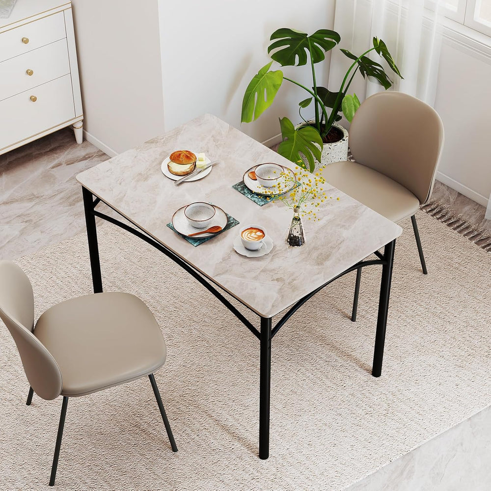 Giantex 43" Dining Table for 2-4, Rectangular Kitchen Table with Faux Ma...
