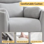 Jocisland Power Rocking Nursery Chair/Swivel Recliner/USB, Grey Fabric | Oversized Glider Chairs,Fabric,2 Pillows,USB & Type-C,Reclining Armchair Sofa,Living Room,Bedroom,Nursing