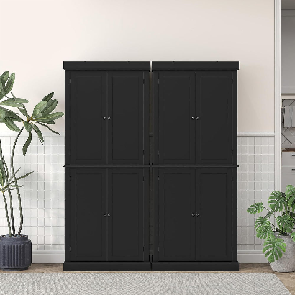 HOMCOM 72.5" Tall Kitchen Pantry Cabinet, Freestanding Modern Farmhouse ...