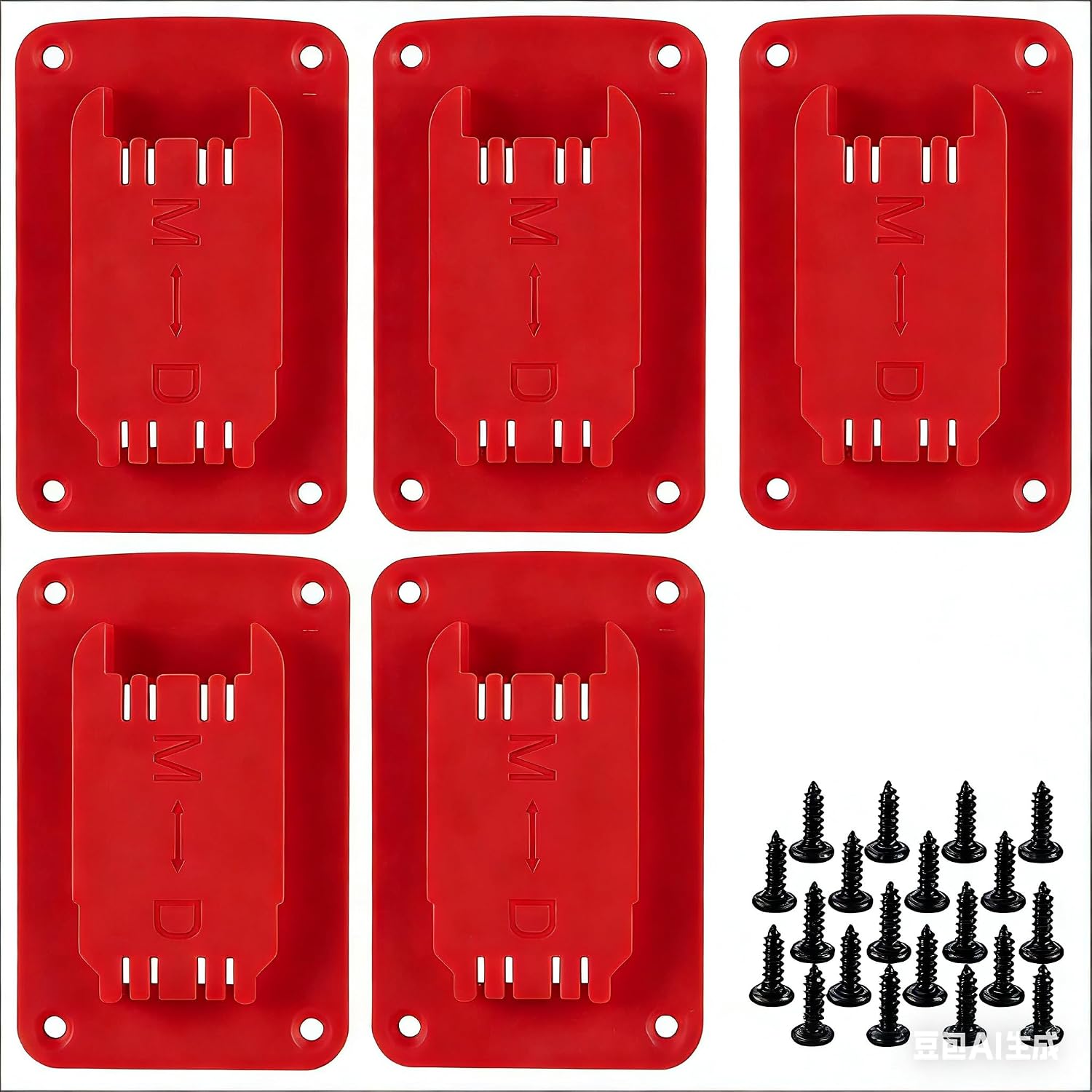 5/5 Combo m18 Battery Holder&Tool Holder for Milwaukee Power 18v Drill Rack Wall Mount Cordless Tool Hanger Organizer Storage Shelf with Screws
