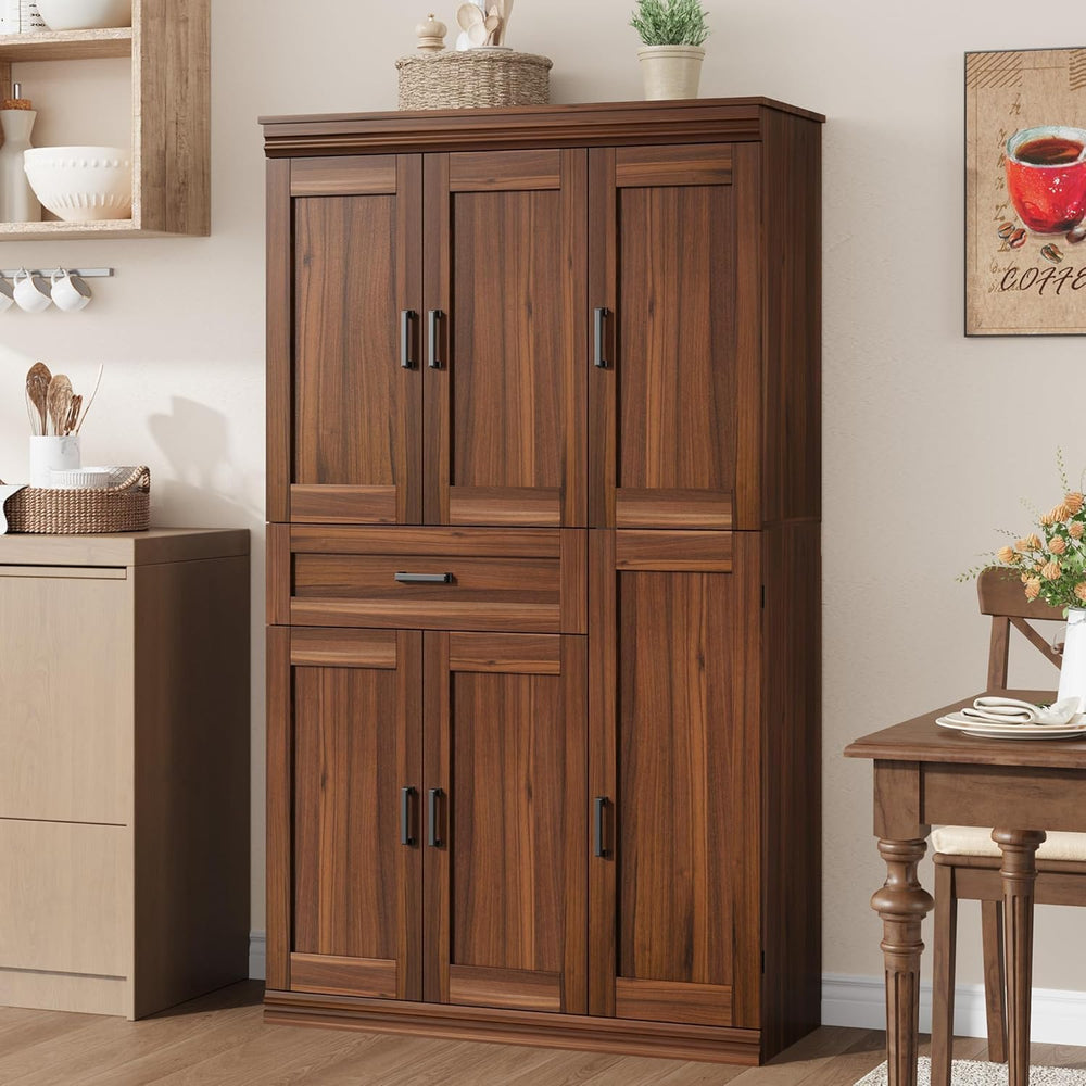 Garvee 70" Tall Kitchen Pantry Storage Cabinet, Modern Kitchen Hutch Cab...