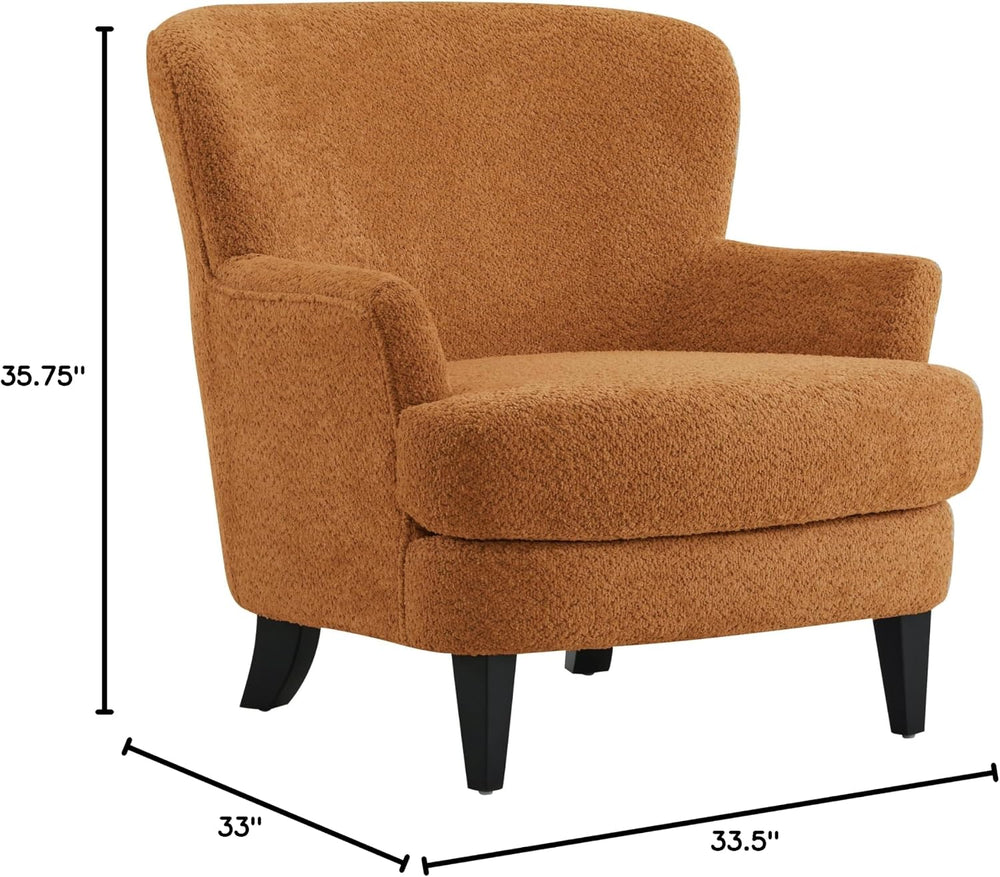 Christopher Knight Home Winnie Boucle Upholstered Wingback Accent Chair and O...
