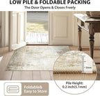 Washable Area Rugs 6'x9' Non-Slip Modern Abstract Soft for Living Room Entryway Bedroom Nursery, Print Pattern, Neutral Brown Gray