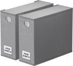 SpaceAid 2 Pack Bed Sheet Organizers and Storage, Foldable Sheet Organizer for Linen Closet, Sheets Set Folder Keeper with Window XL (Queen & King Size) Organizing Bedding Container, Gray