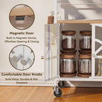 Xubialo 3 Tier Small Rolling Coffee Bar Cart, 16.9 x12 Kitchen Station with Storage
