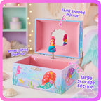 Giggle & Honey® Musical Mermaid Jewelry Box for Girls | Music Boxes for Little Girls, Toddler Jewelry Box for 4 Year Old Kids, Toys for Toddlers, Birthday Gifts for Kids 5-9 Years