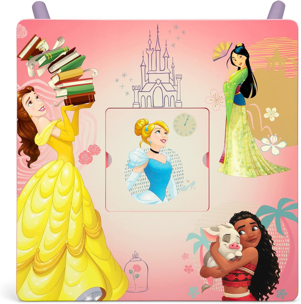 Delta Children Kids Table and Chair Set with Storage (2 Chairs Included) - Ideal for Arts & Crafts, Snack Time, Homeschooling, Homework & More, Disney Princess