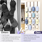 SWTYMIKI Over Door Hat Organizer - 4 Packs Metal Hanging Hat Rack with 16 Hooks Design, Baseball Cap Hanger Organizer Storage Holds up to 80 Caps for Door, Bedroom, Closet