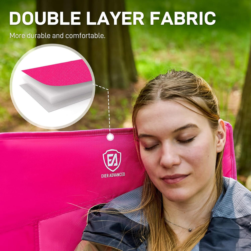 EVER ADVANCED Reclining Camping Chairs for Adult Lightweight, Folding Recline...