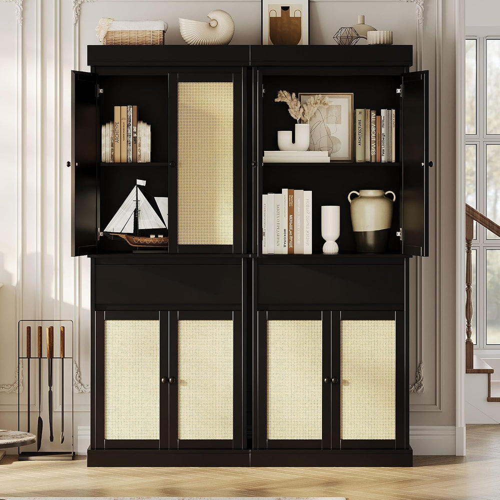 IDEALHOUSE Pantry Cabinet,70" Tall Kitchen Pantry Cabinet with 4 Doors a...