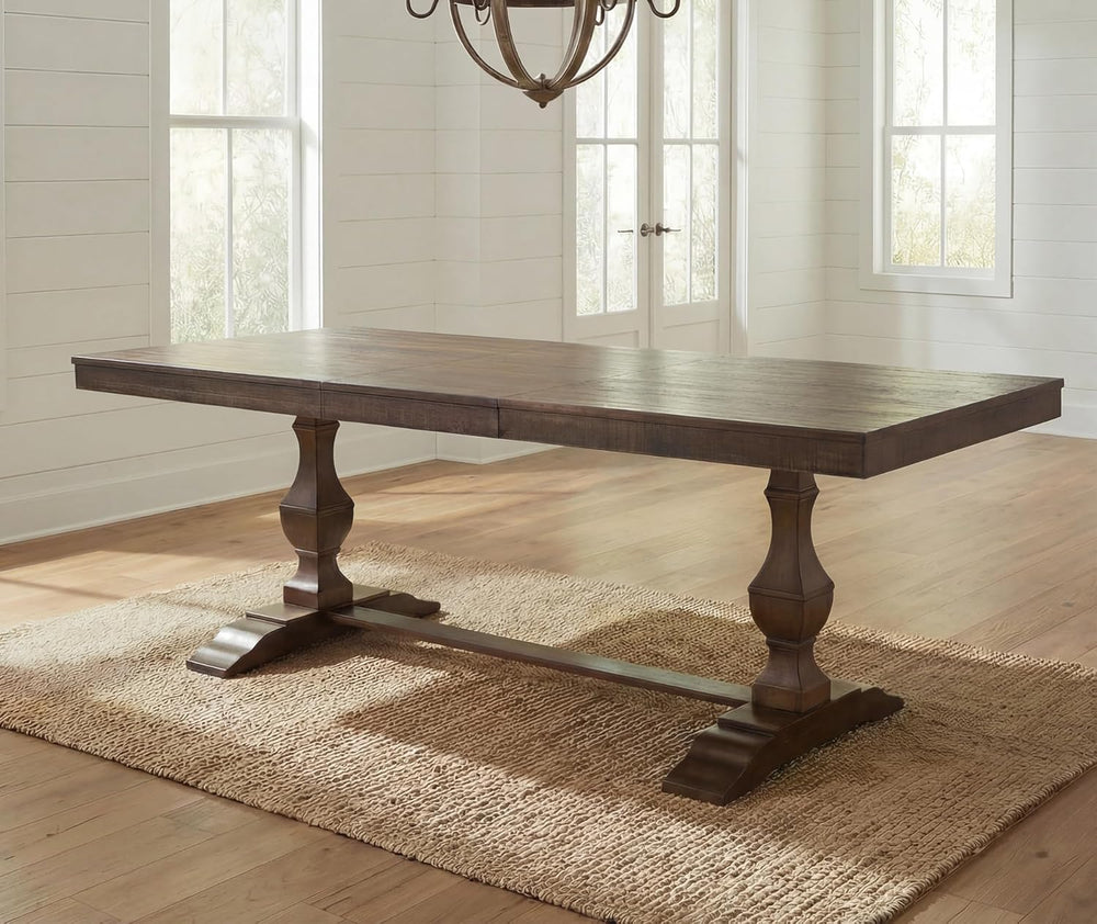 WAMPAT 74.8-inch Long Vintage Farmhouse Dining Table for 6-8 People,Sturdy Wo...