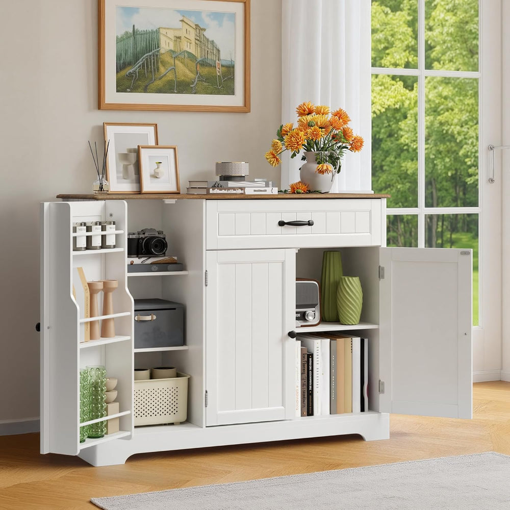 Ahomly Buffet Cabinet, Coffee Bar, Sideboard Cabinet with Internal Storage Sh...