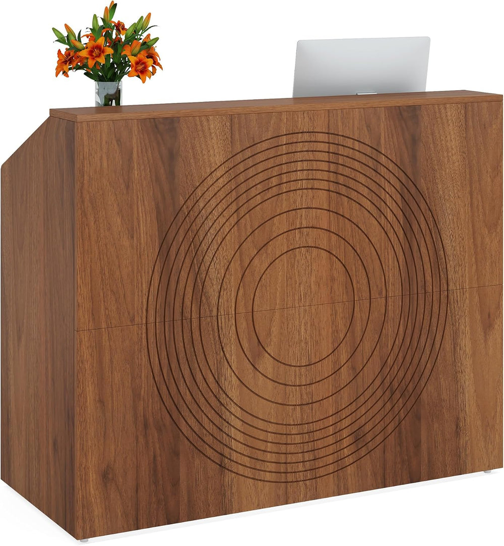 Tribesigns Reception Desk with Counter, Modern Front Desk Reception Room Tabl...