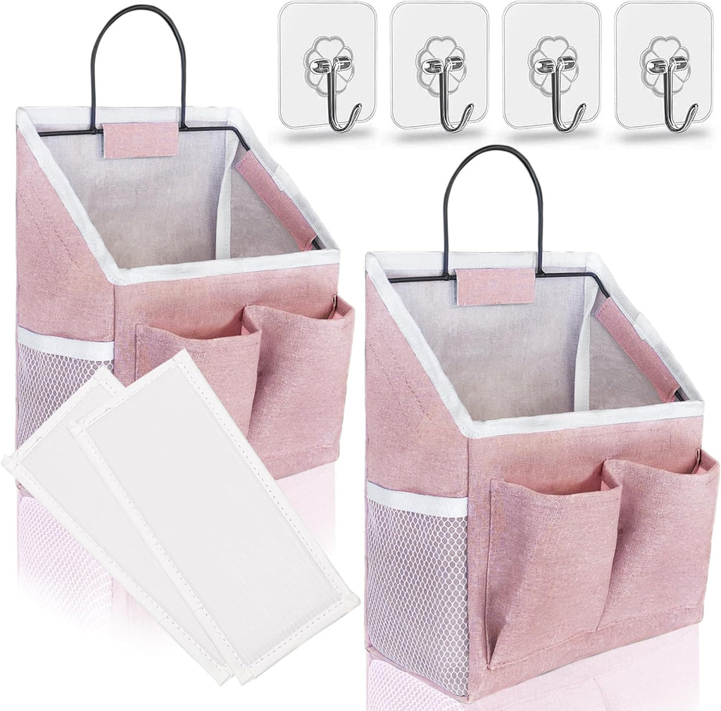 Wall Hanging Organizer Bag (Small) (Pink-2pcs)