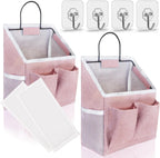 Wall Hanging Organizer Bag (Small) (Pink-2pcs)