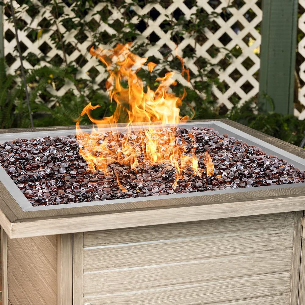 onlyfire 36" Square Fire Pit Flat Pan with Burner Ring, 435,000 BTU