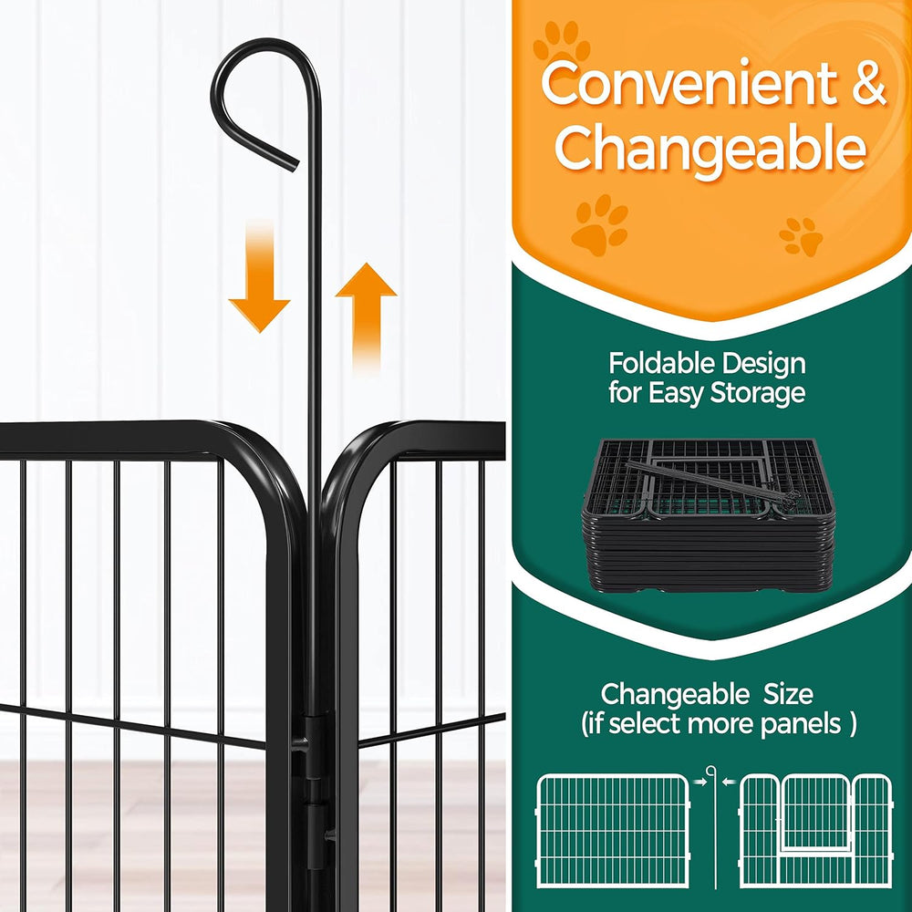 Yaheetech 24in x 43ft Rustproof Foldable Metal Decorative Garden Fence