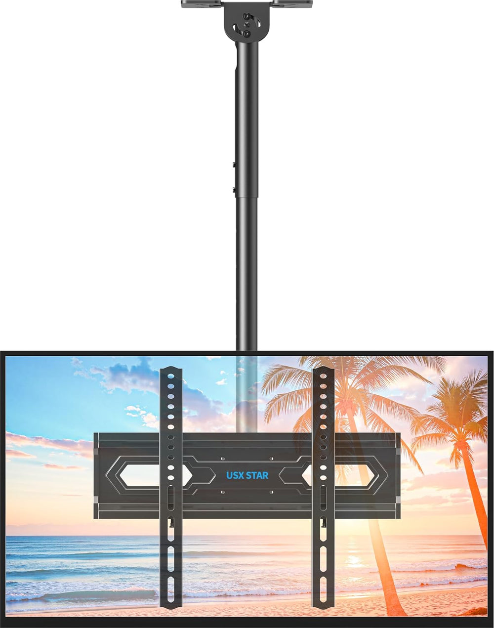 USX STAR Ceiling TV Mount for 26-65 inch TVs, 360° Swivel Full Motion Ceiling...