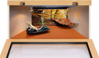 Chaise Lounge for Bearded Dragons, Bluegreen Lavendar Batik Fabric