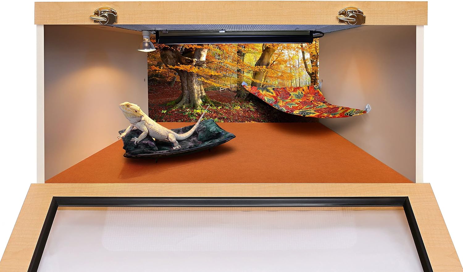 Chaise Lounge for Bearded Dragons, Bluegreen Lavendar Batik Fabric