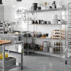 18" Deep x 60" Wide x 74" Height Wire Shelving Kit | 4-Tier | NSF Commercial Storage Rack Unit