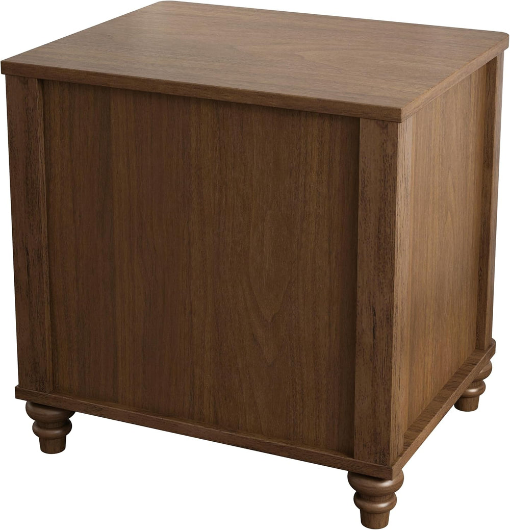 Nightstand with 3 Drawers, Wood Bedside Table Night Stand, Wide Sofa Side End...