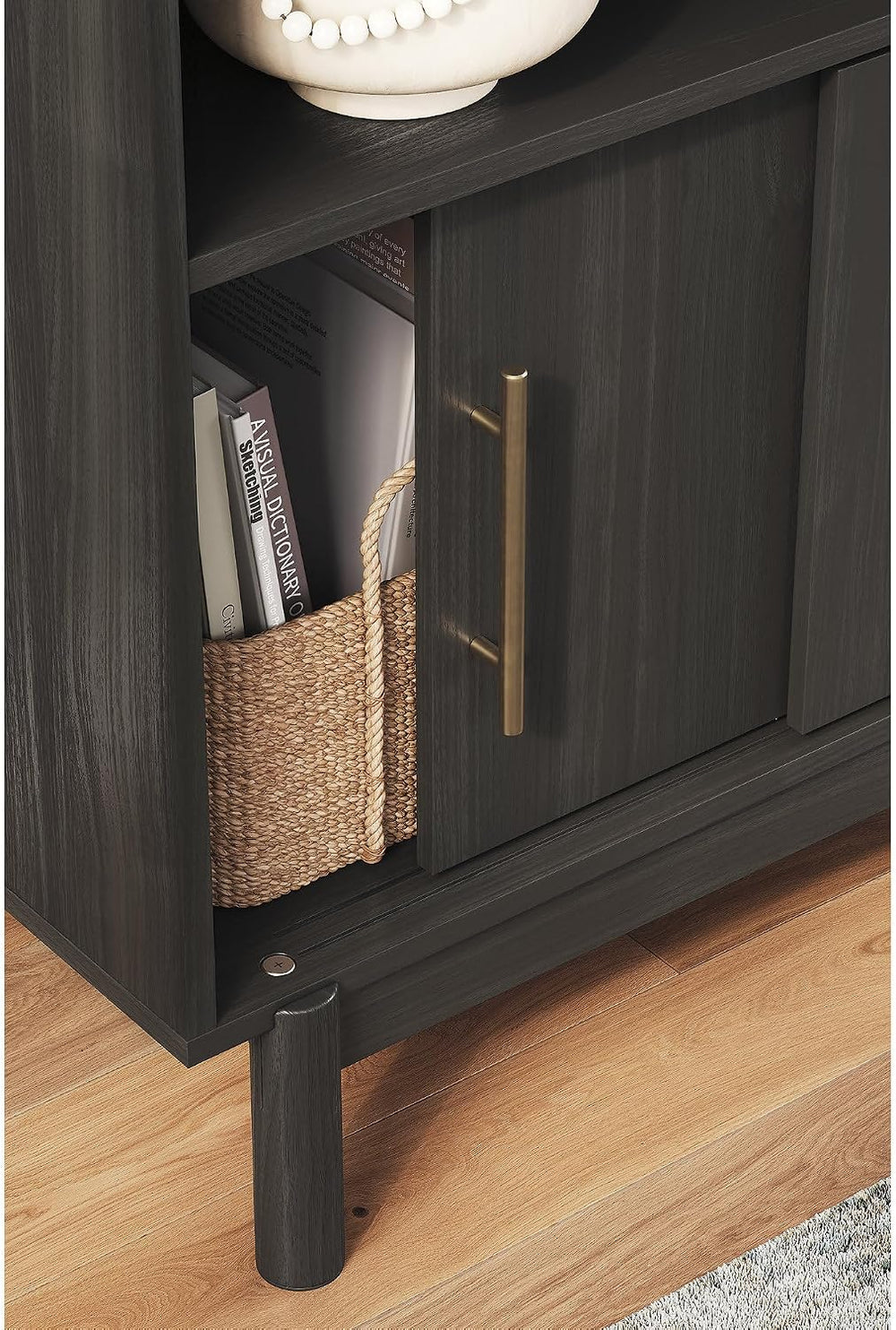 Signature Design by Ashley Brymont Modern 2 Door Accent Cabinet, Grayish Brown