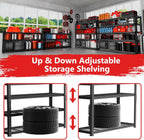 Storage Shelves 2PCS, Garage Shelving Heavy Duty 2800 LBS Capacity, 48" L x 18" W x 72" H Adjustable Metal Shelving Organizer Wire Rack, 5 Tier Utility Shelf Unit for Pantry Closet Warehouse