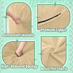 HABUTWAY 4FT Bean Bag Chair,Giant Bean Bag Chairs for Adults,Big Bean Bags with Memory Foam Filled, Large Beanbag Chairs with Soft Corduroy Cover-Khaki