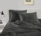 LANE LINEN Pillow Case Covers King, Set of 2, 100% Egyptian Cotton Sateen, Soft Cool & Smooth 1000 Thread Count Pillow Cases - Swiss Dot - Charcoal