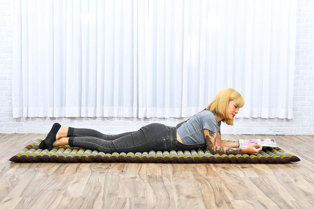Leewadee Thai Roll Mat 75 x 28 inches Kapok Firm | Breathable folding mattress for sleeping, yoga, meditation & massage. For travel, camping, the car or as a guest bed