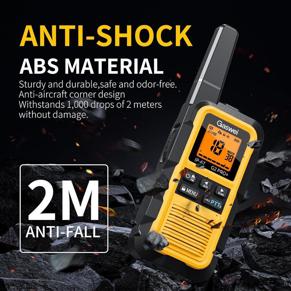 G2pro+ IP67 Waterproof Floating Walkie Talkies Long Range for Adults, Heavy D...