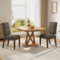 Wooden Dining Chairs Set of 2, Dining Room Chairs with Wood Legs, Cloud-Like Cushion & Reinforcement Structure Design for Kitchen/Living Room/Restaurant, Easy Assembly