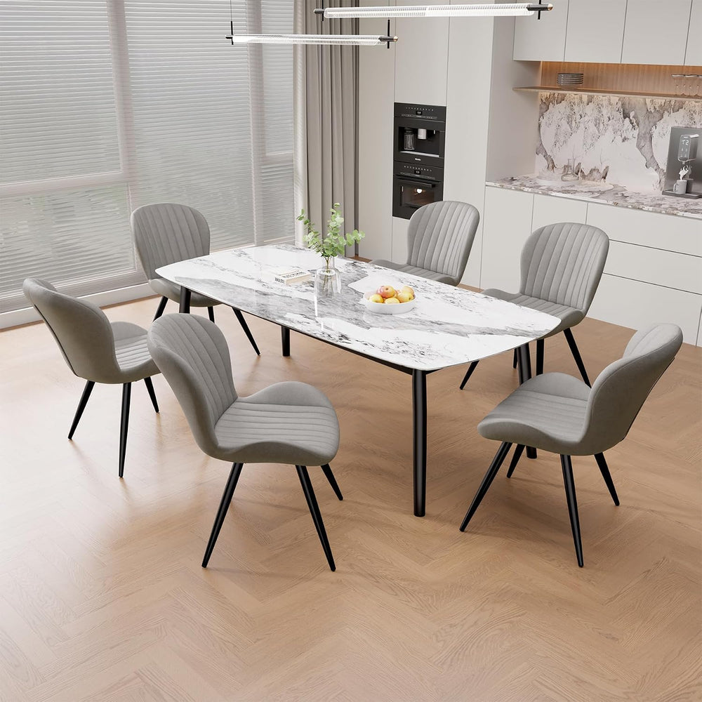 Nalupatio Dining Chairs Set of 6, Modern Dining Room Chairs Comfy Backrest Th...