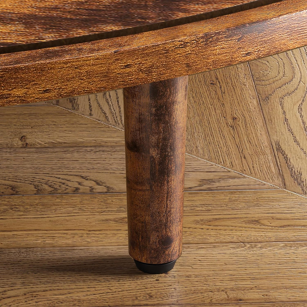 Round Coffee Table, 31.5" Fluted Center Table with Storage, Lift-Top Cof...