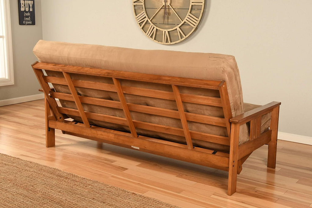 Kodiak Furniture Monterey Futon Set, No Drawers, with Barbados Base and Oregon Trail Java Mattress