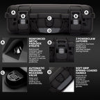 NANUK 910 Waterproof Watch Case with Foam Insert, Black