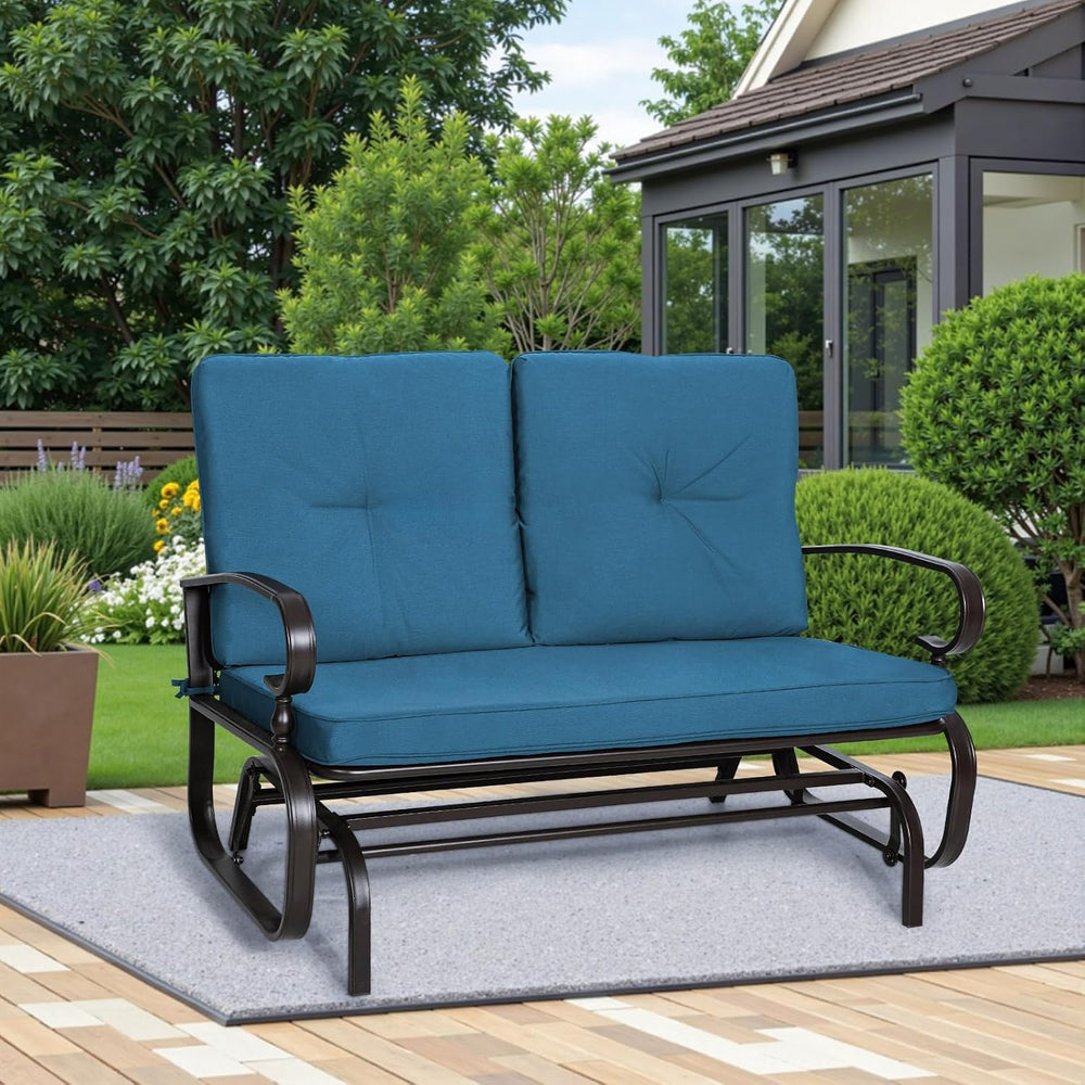 Incbruce Outdoor Swing Glider Rocking Chair Patio Bench for 2 Person, Garden ...