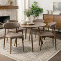 Dining Room Chairs Set of 4, Upholstered Farmhouse Dining Chairs, Modern Fabric Kitchen Chairs with Solid Wood Leg,Camel