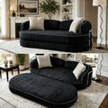 78" Sleeper Sofa Couch Bed Queen Size, 4-in-1 Pull Out Futon Couch, Black | No Assemble Foldable Corduroy Futon, Pull Out Couch 2 Pillows, Boneless Compressed Sofa for Living Room Small Spaces